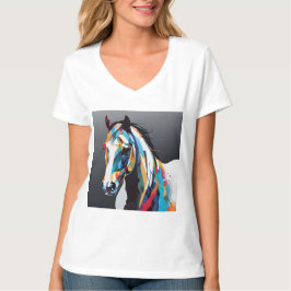 Abstract Paardenpaard Mustang Pony Bronco Colt T-shirt