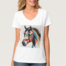 Abstract Paardenpaard Mustang Pony Bronco Colt T-shirt