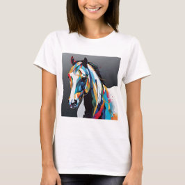 Abstract Paardenpaard Mustang Pony Bronco Colt T-shirt