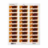 Abstract paardenweddenschap V1 Heet Oranje ID827 E Etiket (Full Sheet)