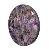 Abstract paars amethyst kwarts marmer graniet dartbord (Voorkant Rechts)