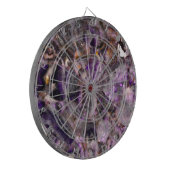 Abstract paars amethyst kwarts marmer graniet dartbord (Voorkant Links)