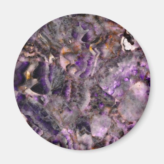Abstract paars amethyst kwarts marmer graniet magneet (Voorkant)
