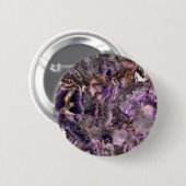 Abstract paars amethyst kwarts marmer graniet ronde button 5,7 cm (Voorkant /achterkant)