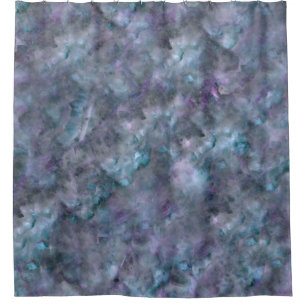 Abstract paars blauw blauwgroen kwarts marmer gran douchegordijn