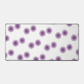 Abstract paars bloemenpatroon op wit bureaumat (Voorkant)