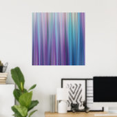 Abstract Paars en Blauwgroen loopvlakpatroon Poster (Thuiskantoor)