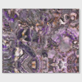 Abstract paars kwartskwarts, paars graniet cadeaupapier (Vlak)