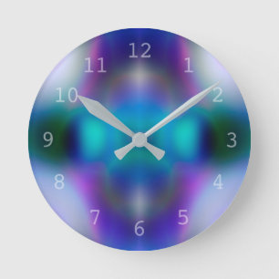 Abstract paars patroon ronde klok