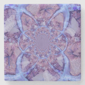 Abstract Paars Psychedelic Art Modern Patroon Stenen Onderzetter (Voorkant)