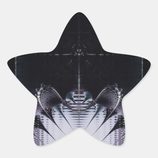 Abstract Paars Ster Sticker (Voorkant)