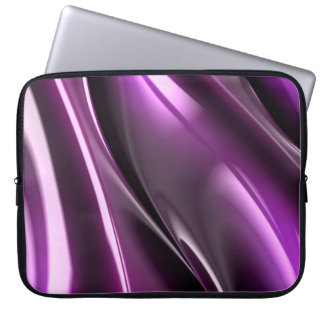 Abstract paars zwart neopreen laptophoes 15'' laptop sleeve