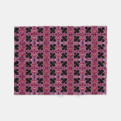 Abstract Paars zwart-valteken Fleece Deken (Voorkant (Horizontaal))