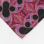 Abstract Paars zwart-valteken Fleece Deken (Hoek)