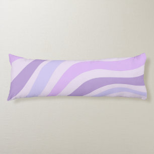 Abstract paarsblauw groovy streep vloeibaar patroo lichaamskussen
