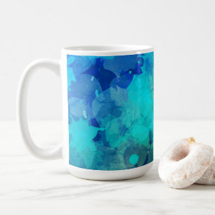 Abstract Paarse blauw inktpatroon Koffiemok