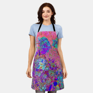Abstract Paarse en Blauwe Hortensia met Magenta Schort