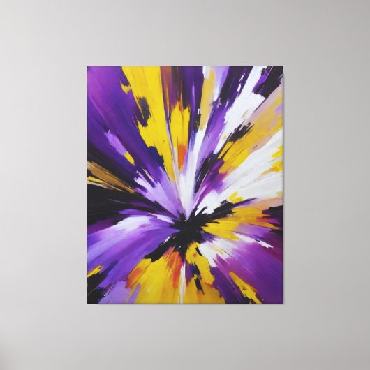 abstract paarse en geel canvas afdruk (Voorkant)