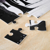 Abstract Paarse en Witte Kleurrijke Boomontwerp Legpuzzel (Zijkant)