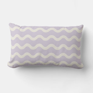 Abstract Paarse Golfstreep Minimalistische Lente Kussen