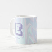 Abstract Paarse Monogram Stijlvol Marmer Koffiemok (Voorkant links)