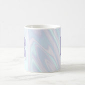 Abstract Paarse Monogram Stijlvol Marmer Koffiemok (Center)