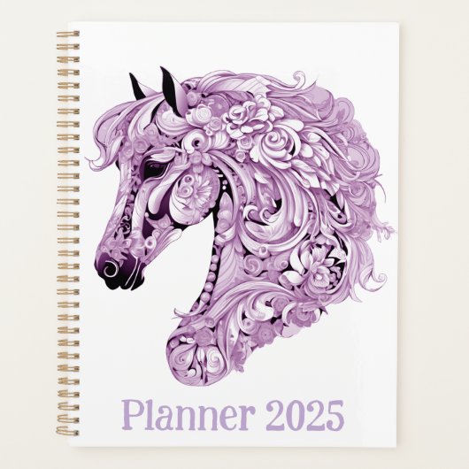 Abstract paarse paard planner (Voorkant)