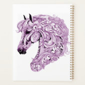 Abstract paarse paard planner (Achterkant)