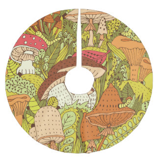 Abstract paddenstoelenbos: artistiek patroon kerstboom rok