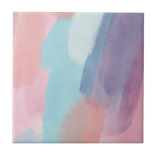 Abstract Paint Brush Strokes Design Colorful Tegeltje