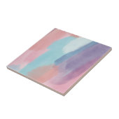 Abstract Paint Brush Strokes Design Colorful Tegeltje (Zijkant)