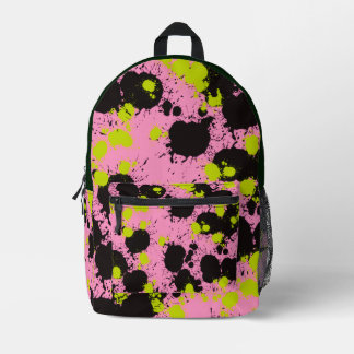 Abstract Paint Splatter Pattern Bedrukte Rugzak