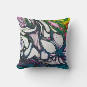 Abstract painting signed Kook Art Throw Pillow Kussen
