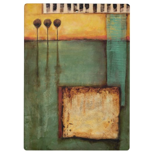 Abstract Painting with Piano Keys Klembord (Achterkant)
