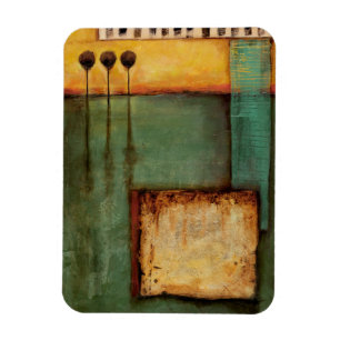 Abstract Painting with Piano Keys Magneet