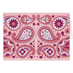 Abstract Paisley Pattern Pinks White Tear Droit