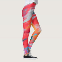 Abstract palet acryl kunstwerk | Leggings