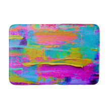 Abstract paletmes schilderen badmat