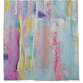 Abstract Paletmes Schilderij Douchegordijn 4 (Voorkant)