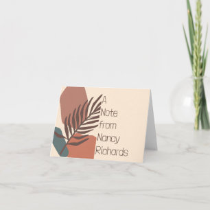 Abstract palmbblad modern minimalistisch kunst aan kaart