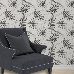 Abstract palmbladpatroon behang