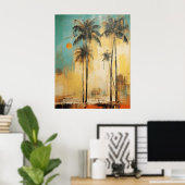 Abstract palmboom Poster (Thuiskantoor)
