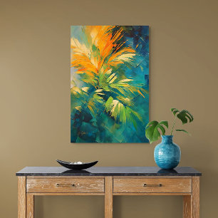 Abstract Palmuitbarsting – Tropische Energie in Be Poster