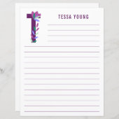 Abstract papier met flessenalfabet (Voorkant / Achterkant)