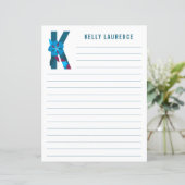 Abstract papier met flessenalfabet (Staand voorkant)