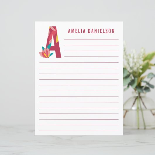 Abstract papier met flessenalfabet (Staand voorkant)