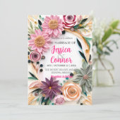 Abstract papier met vier finale bruiloft Griekenla Kaart (Staand voorkant)