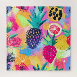 Abstract Paradijs Tropisch Fruit Fiesta Legpuzzel
