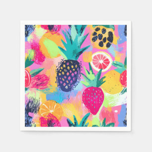 Abstract Paradijs Tropisch Fruit Fiesta Servet