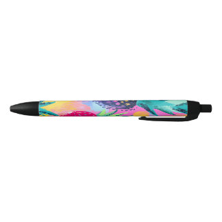 Abstract Paradijs Tropisch Fruit Fiesta Zwarte Inkt Pen